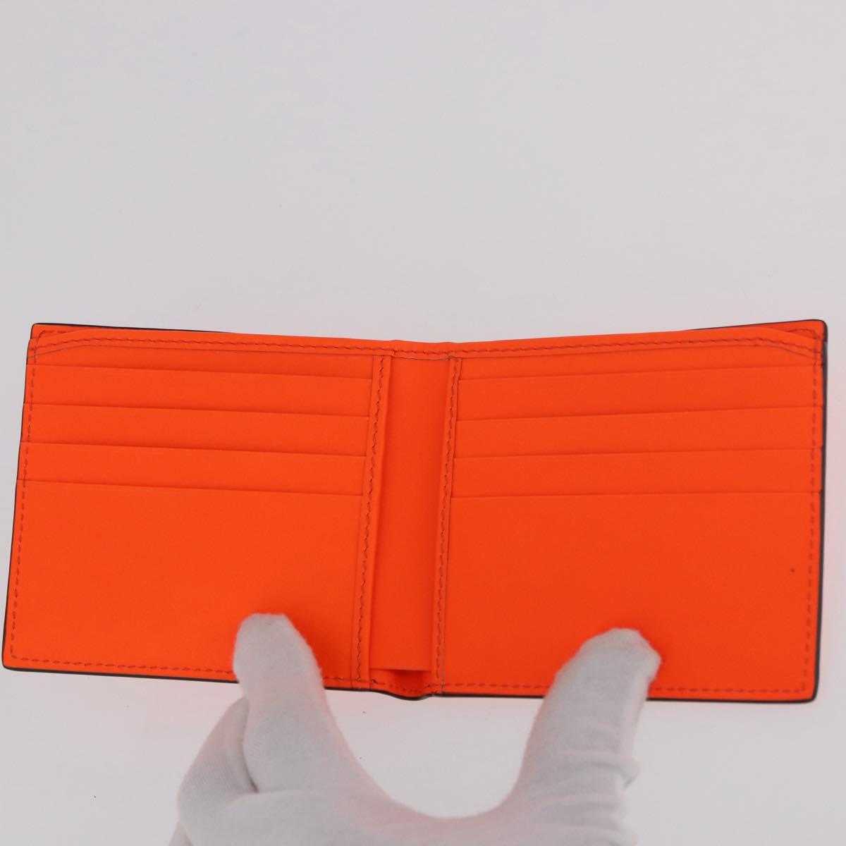 GUCCI GG Canvas Guccissima Wallet Leather Orange 771309 Auth 186167M
