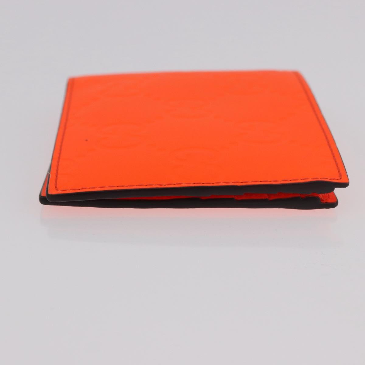 GUCCI GG Canvas Guccissima Wallet Leather Orange 771309 Auth 186167M