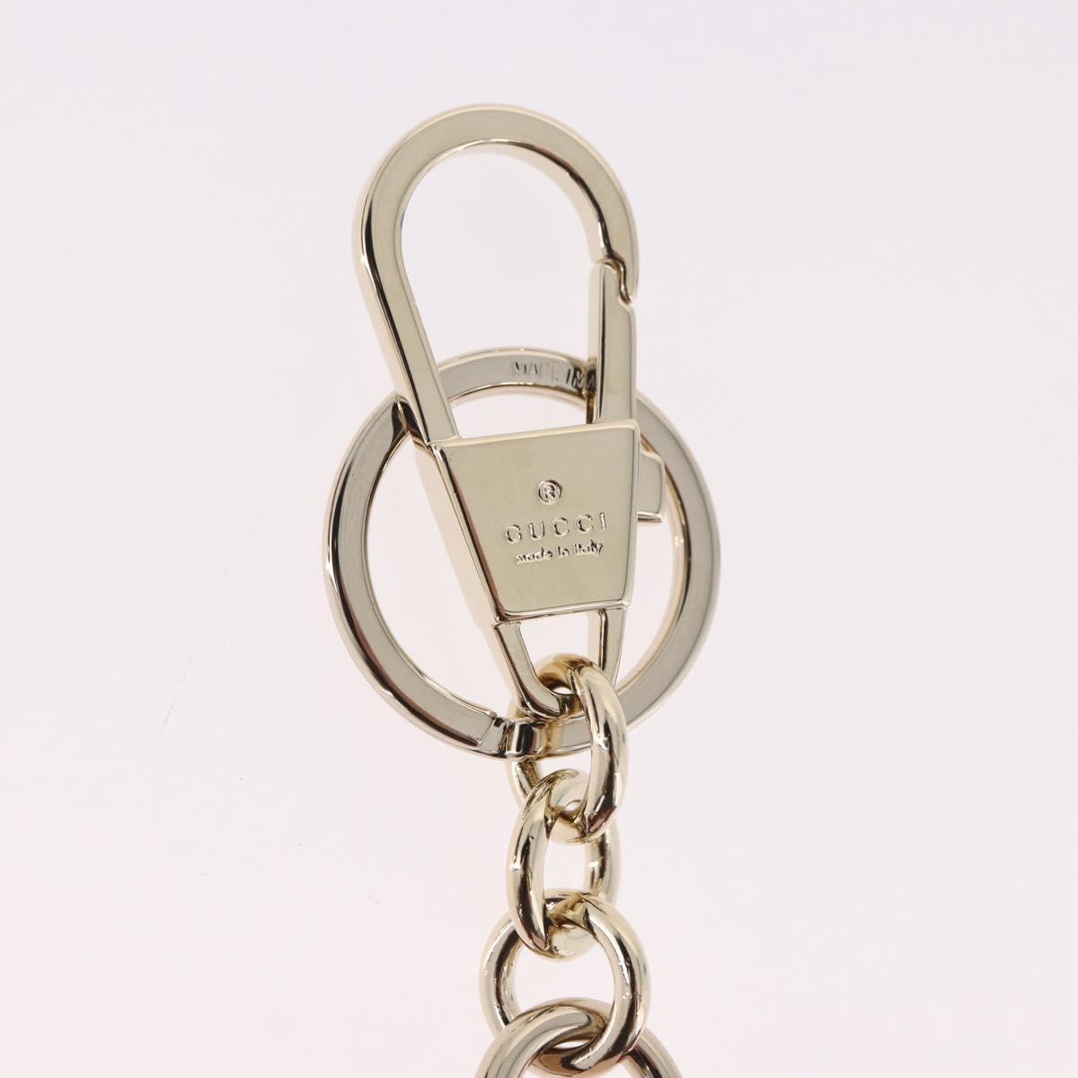 GUCCI Guccissima Panda GG Canvas Key Ring Leather Brown Auth 186168M