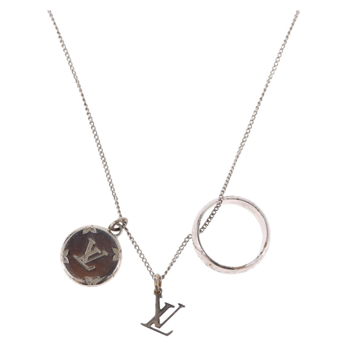 LOUIS VUITTON Ring Necklace metal Silver M62485 LV Auth 186175