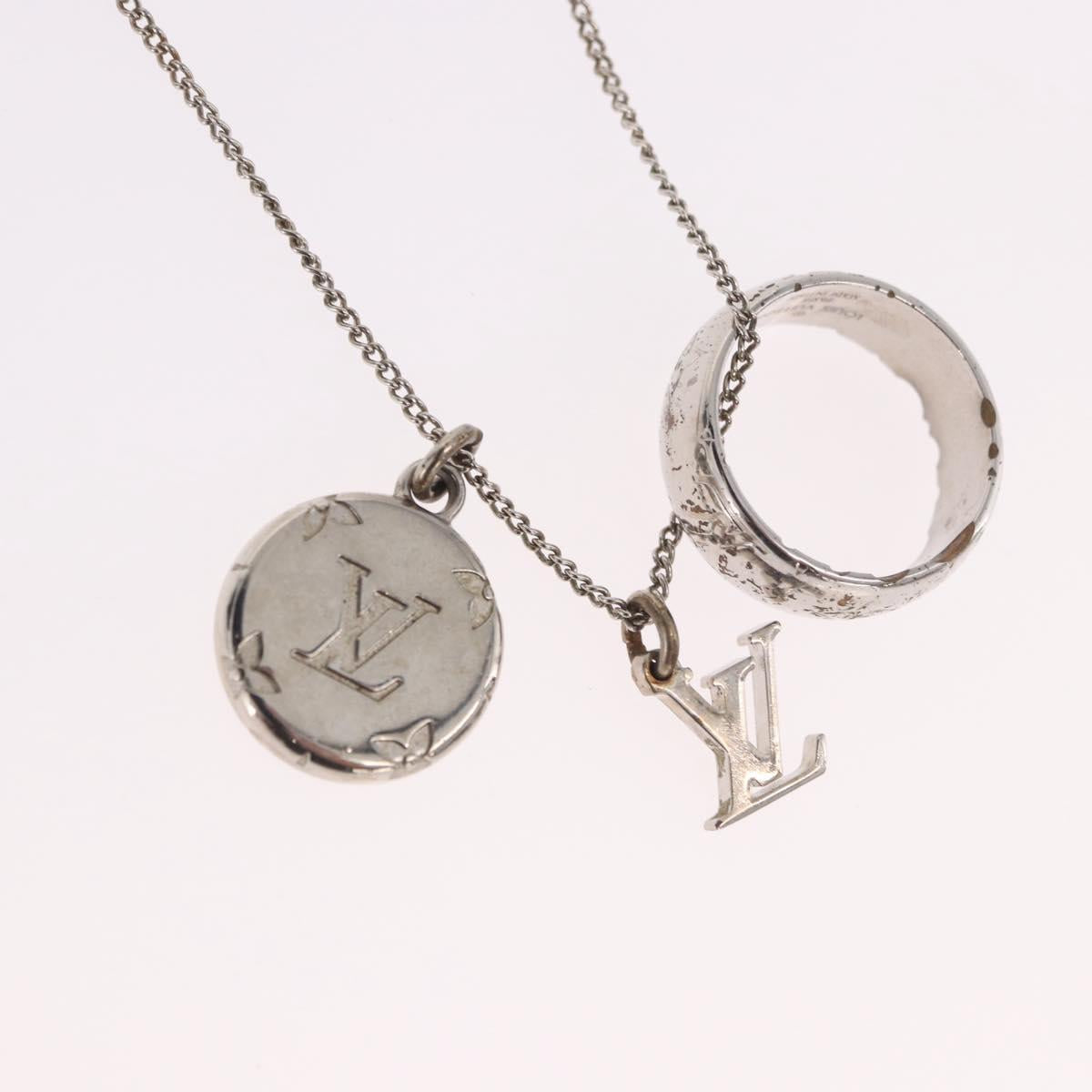 LOUIS VUITTON Ring Necklace metal Silver M62485 LV Auth 186175