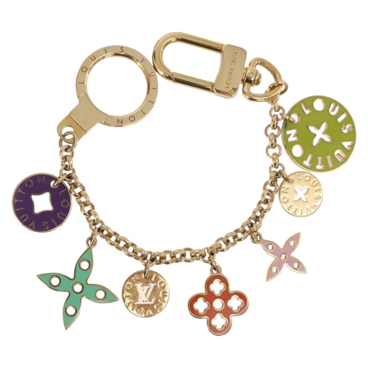 LOUIS VUITTON Porte Cles Chainne Pastille Key Holder Gold M66005 LV Auth 186176M