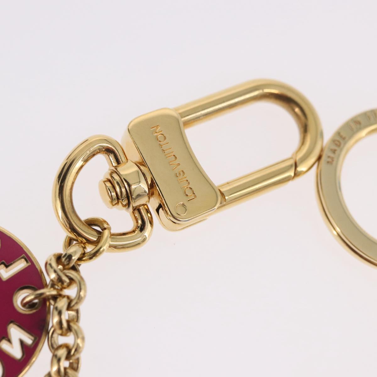 LOUIS VUITTON Porte Cles Chainne Pastille Key Holder Gold M66005 LV Auth 186176M