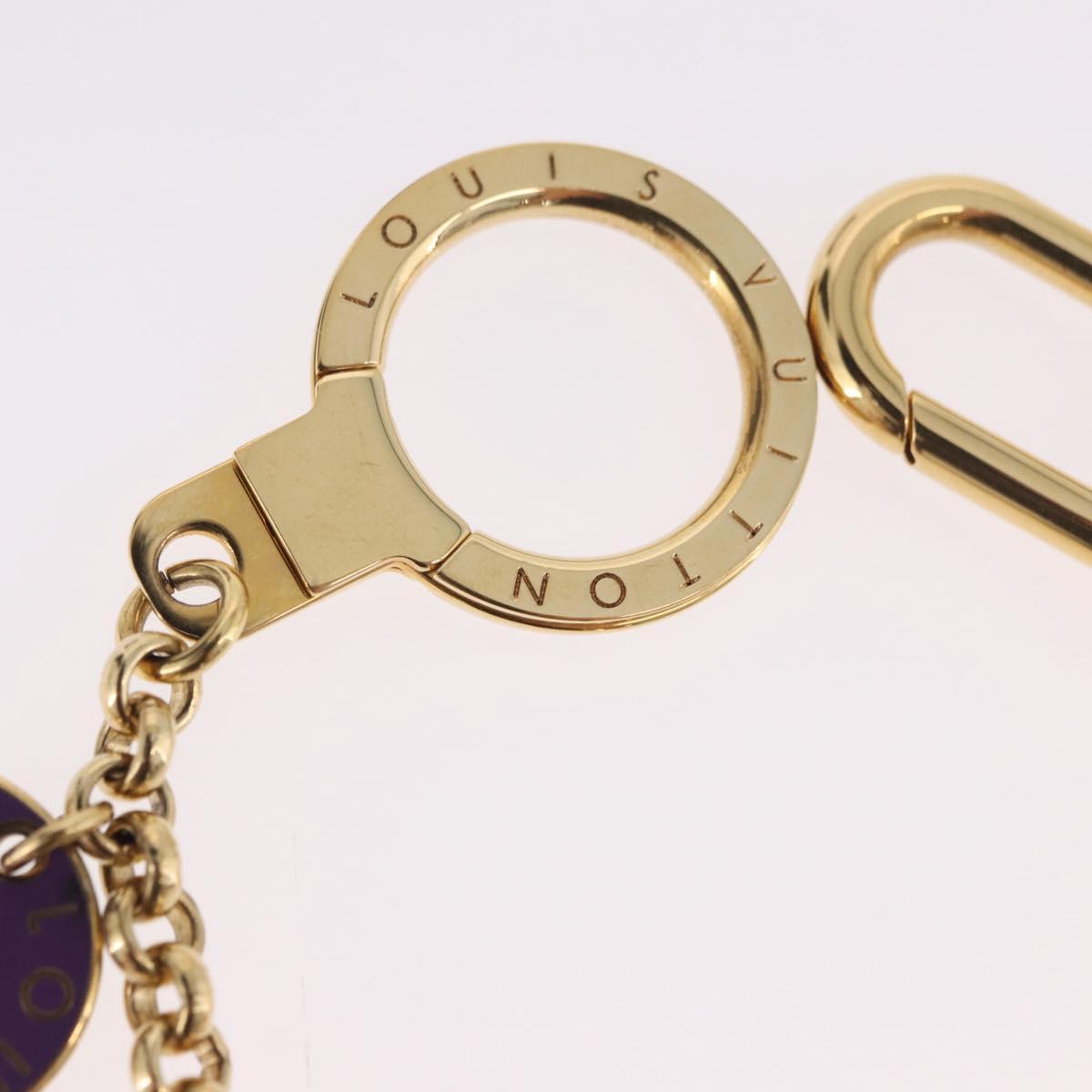 LOUIS VUITTON Porte Cles Chainne Pastille Key Holder Gold M66005 LV Auth 186176M