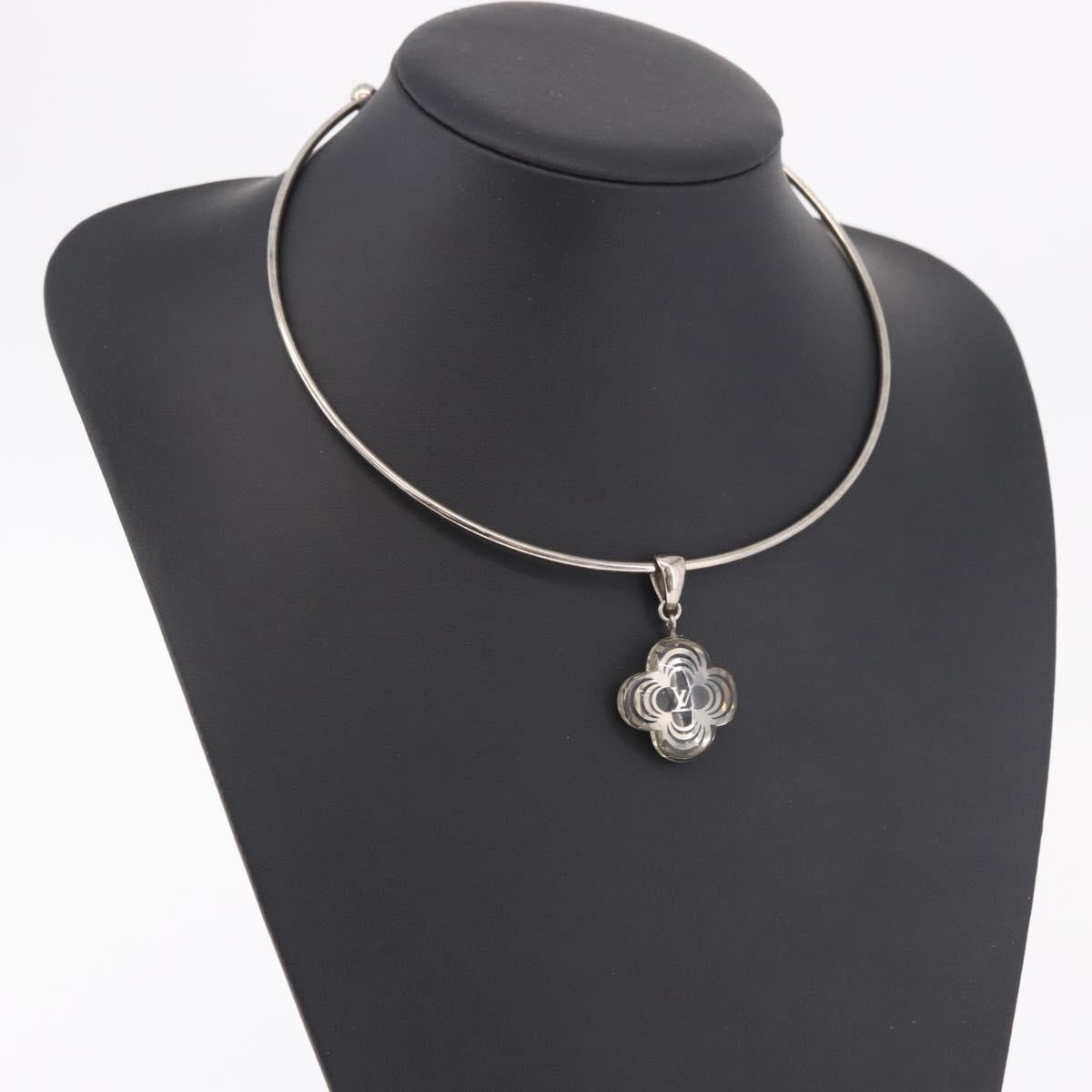 LOUIS VUITTON Corie Arafoli Choker metal Silver LV Auth 186177A