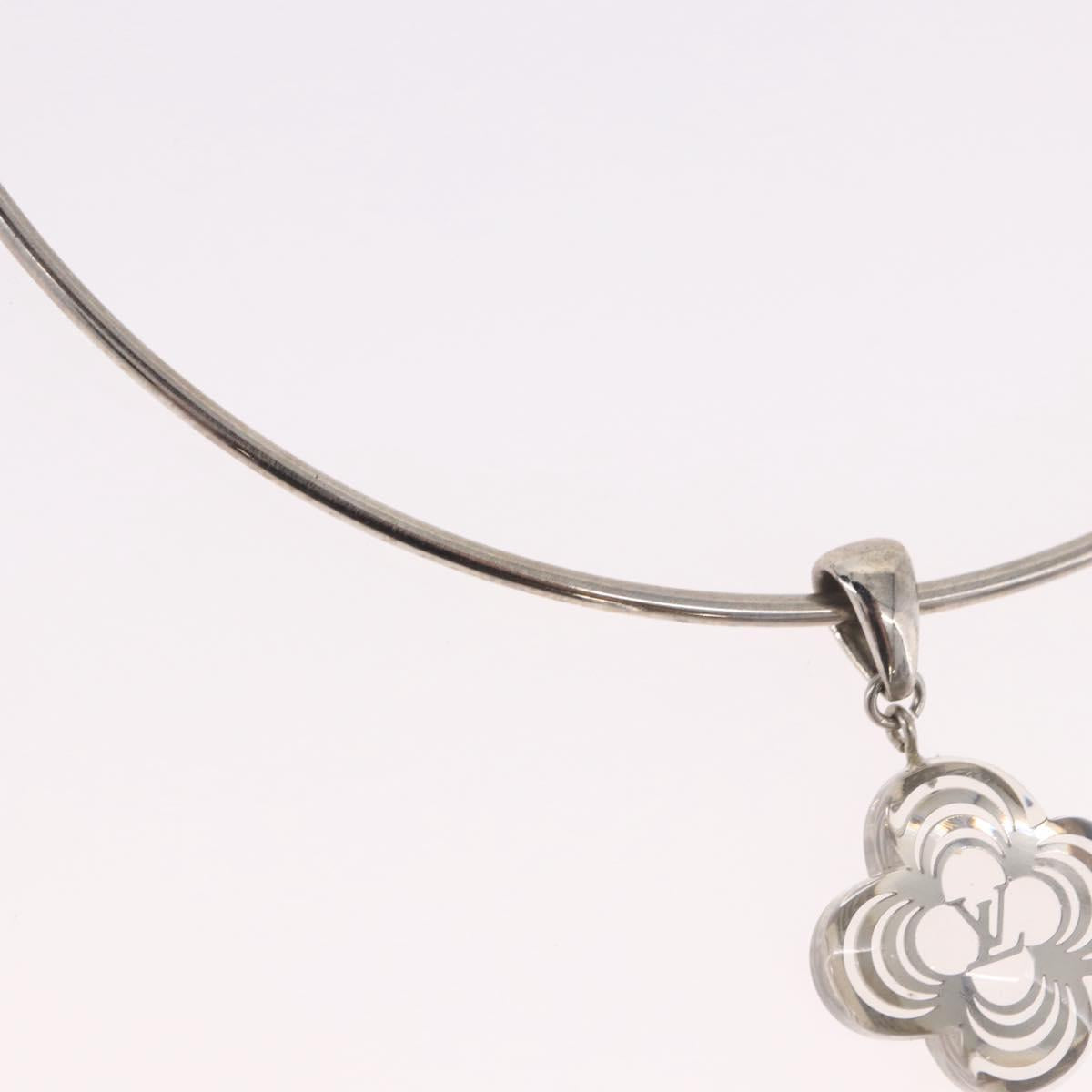 LOUIS VUITTON Corie Arafoli Choker metal Silver LV Auth 186177A