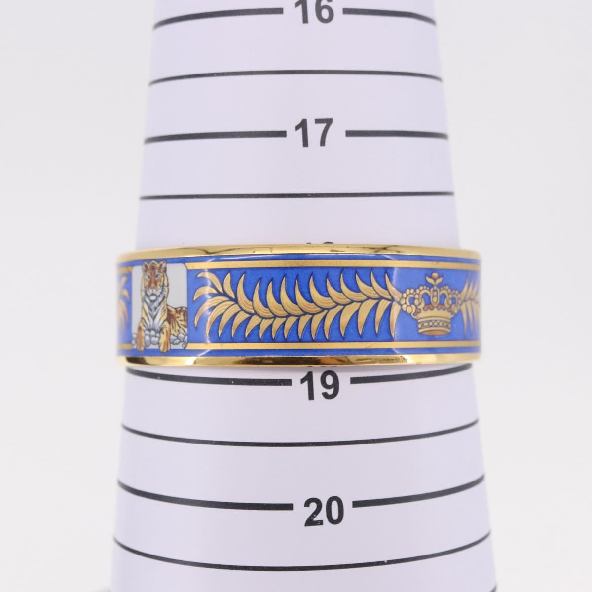HERMES Cloisonne Emilel GM Bracelet metal Gold Tone Auth 186179M
