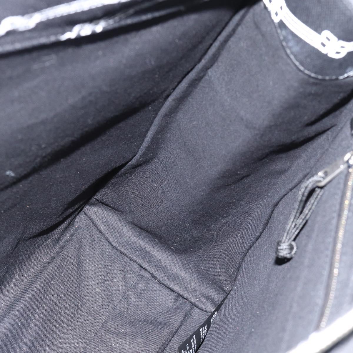 BALENCIAGA Trade Tote Bag Canvas Black Silver 621826 Auth 186183M