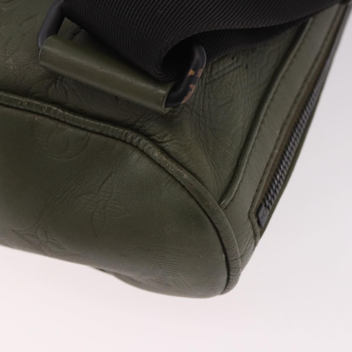 LOUIS VUITTON Monogram Shadow Chalk Sling Bag Green M44634 LV Auth 186190M