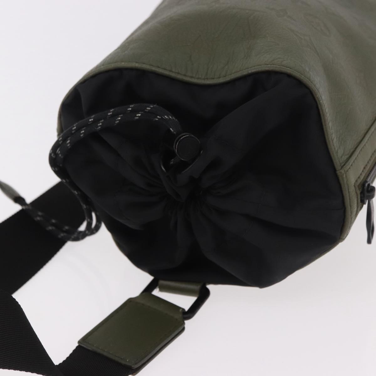 LOUIS VUITTON Monogram Shadow Chalk Sling Bag Green M44634 LV Auth 186190M