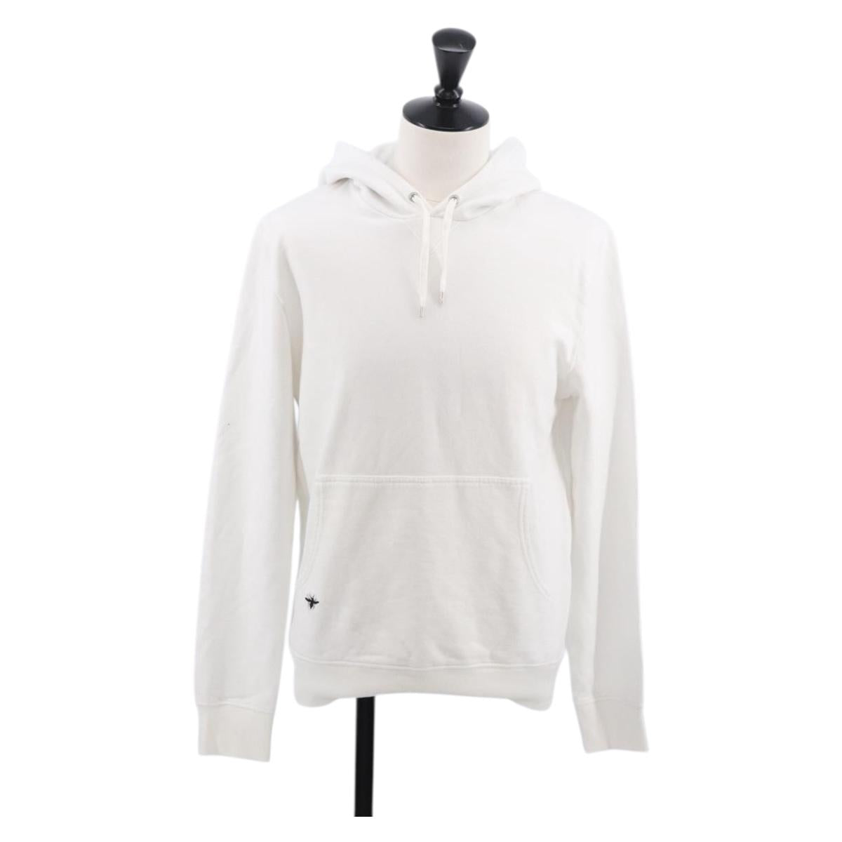 Christian Dior DIOR HOMME Bee Hoodie Cotton White Auth 186193M