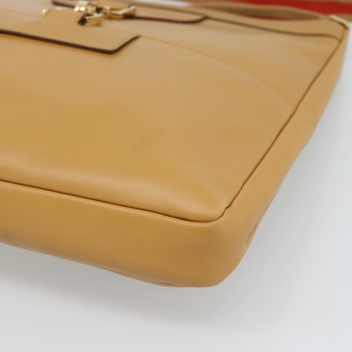 GUCCI Sherry Line Shoulder Bag Leather Brown Gold 001 4094 Auth 186199A