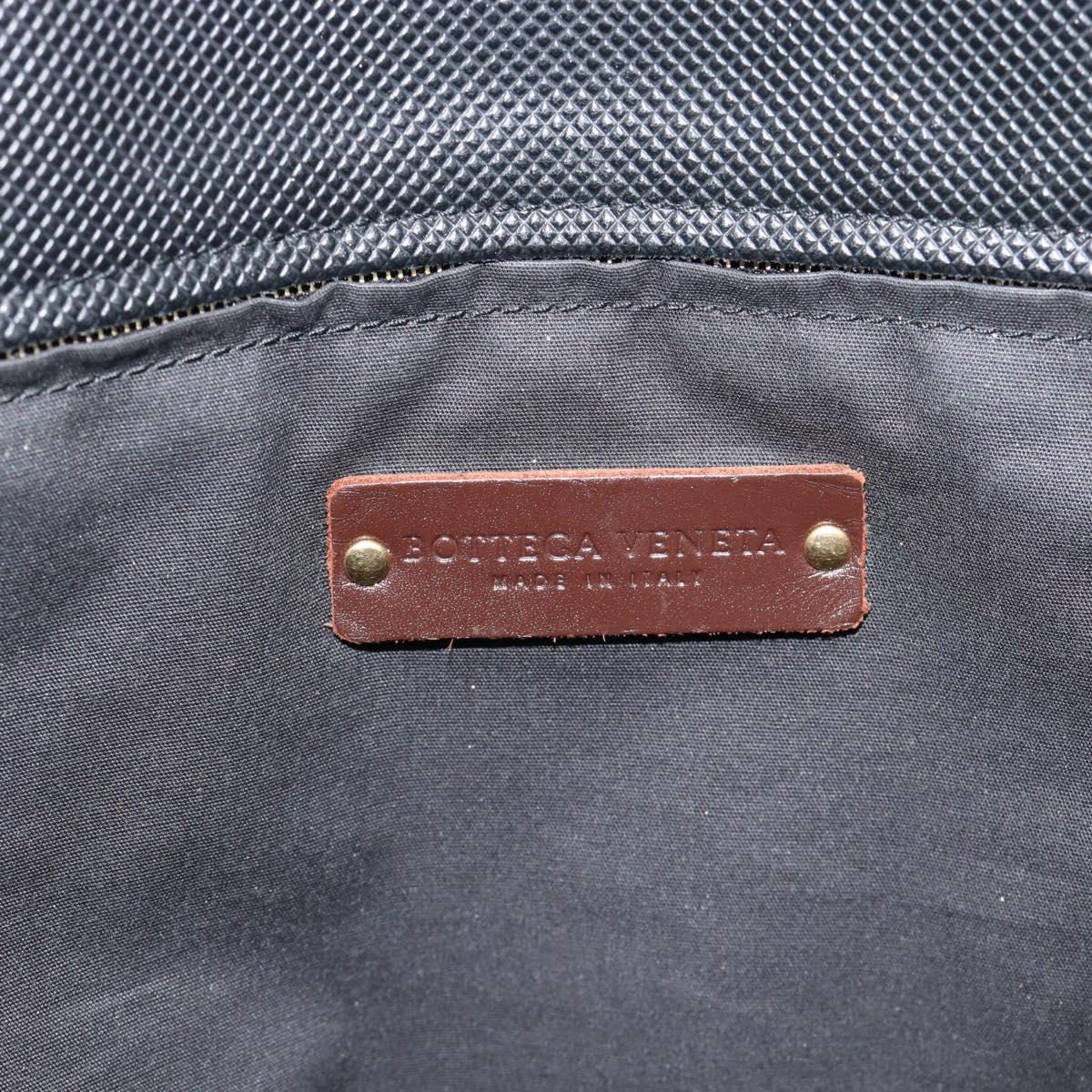BOTTEGA VENETA Marco Polo Tote Bag PVC Black Gold Auth 186200A