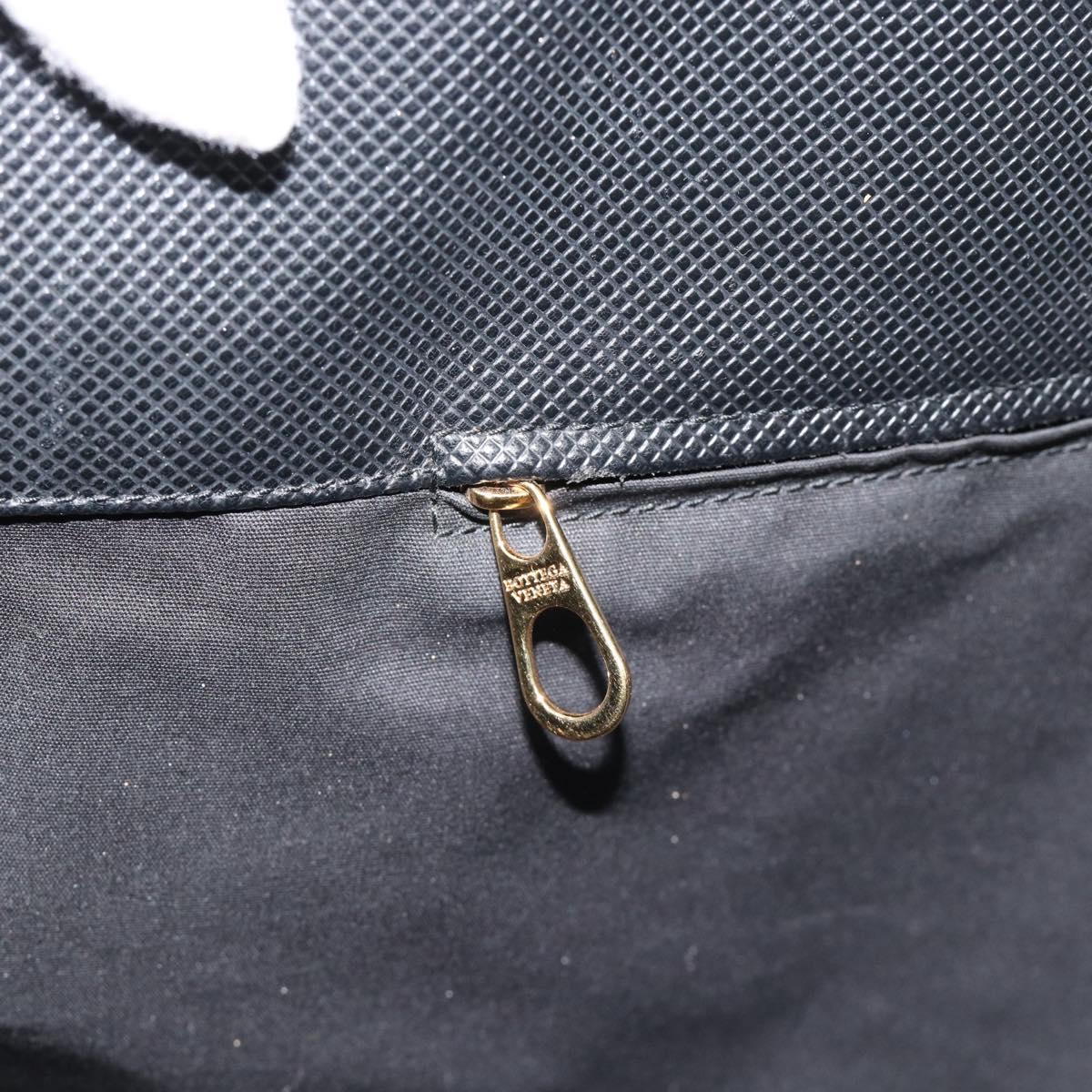 BOTTEGA VENETA Marco Polo Tote Bag PVC Black Gold Auth 186200A
