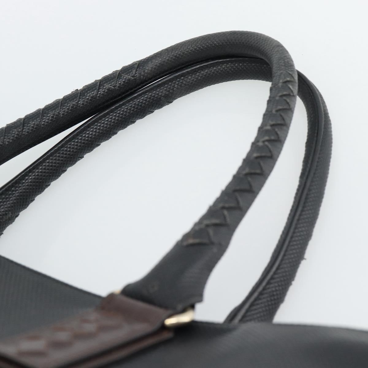 BOTTEGA VENETA Marco Polo Tote Bag PVC Black Gold Auth 186200A