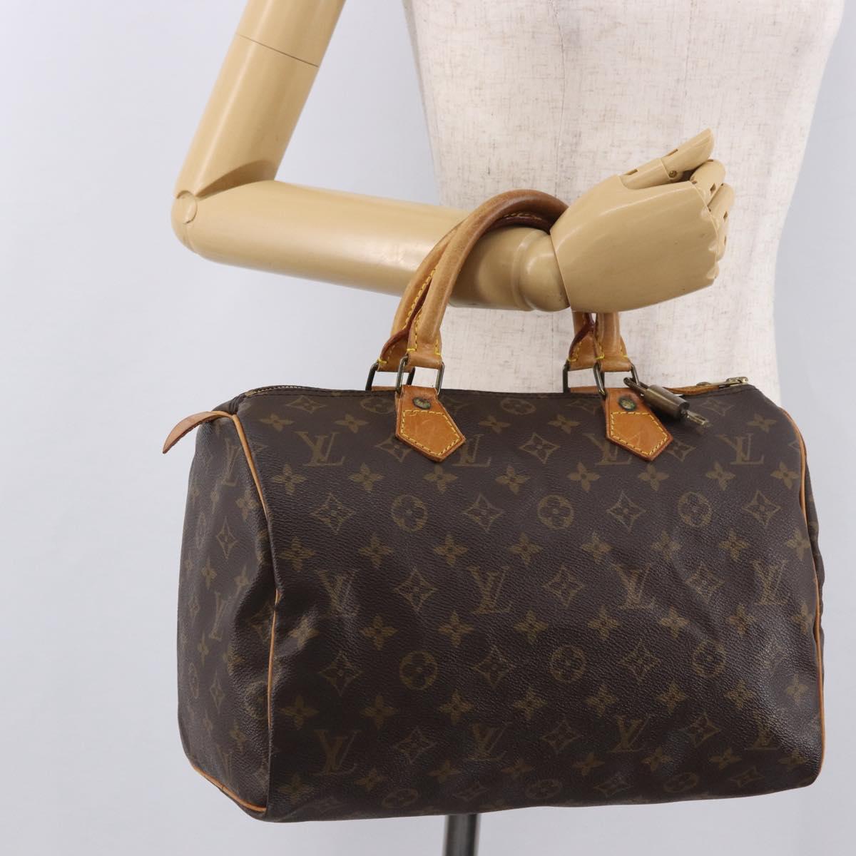 LOUIS VUITTON Monogram Speedy 30 Hand Bag M41526 LV Auth 186218A