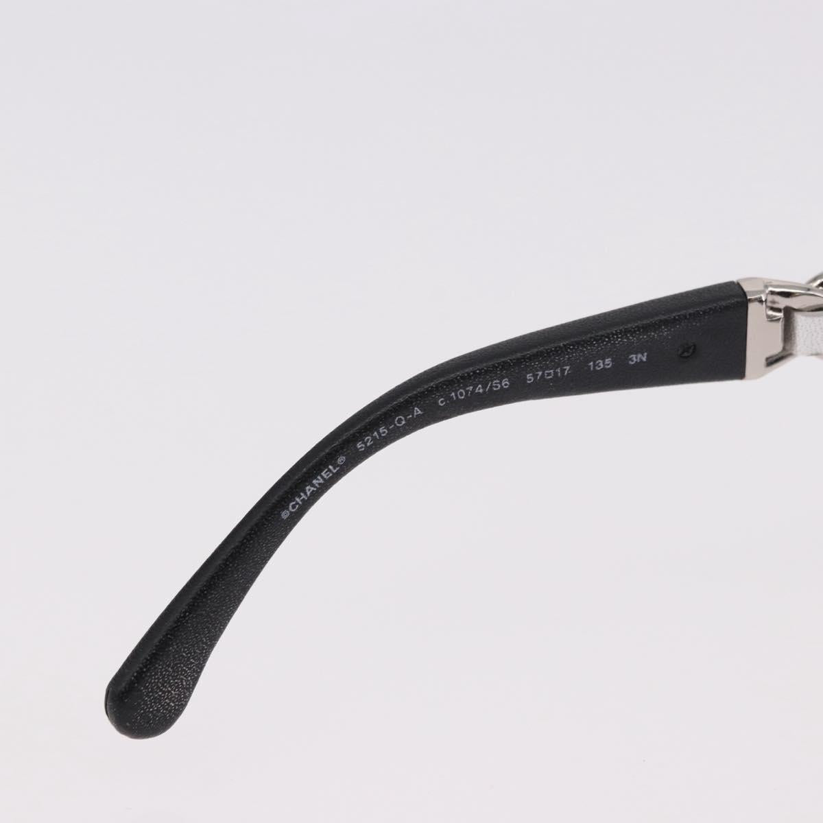 CHANEL Chain Sunglasses plastic Black CC Auth 186220M
