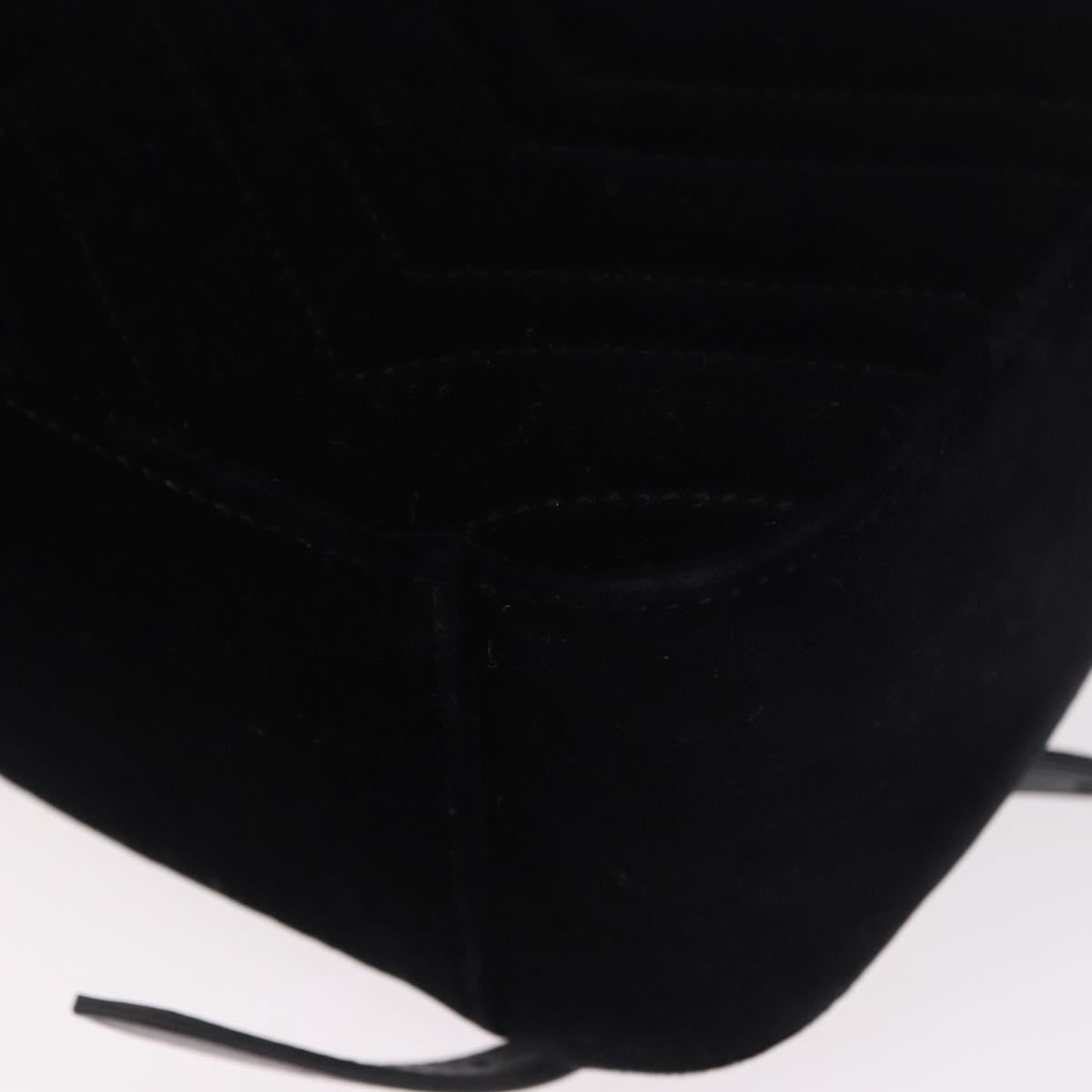GUCCI GG Marmont Backpack Velor Black Gold 524568 Auth 186222SAM