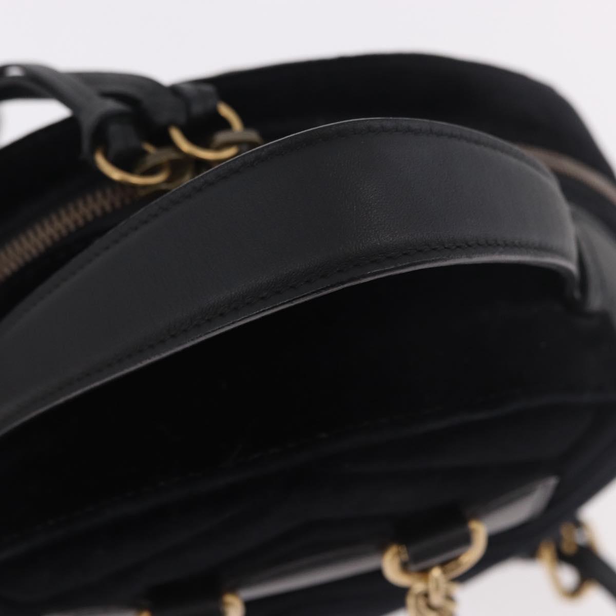 GUCCI GG Marmont Backpack Velor Black Gold 524568 Auth 186222SAM