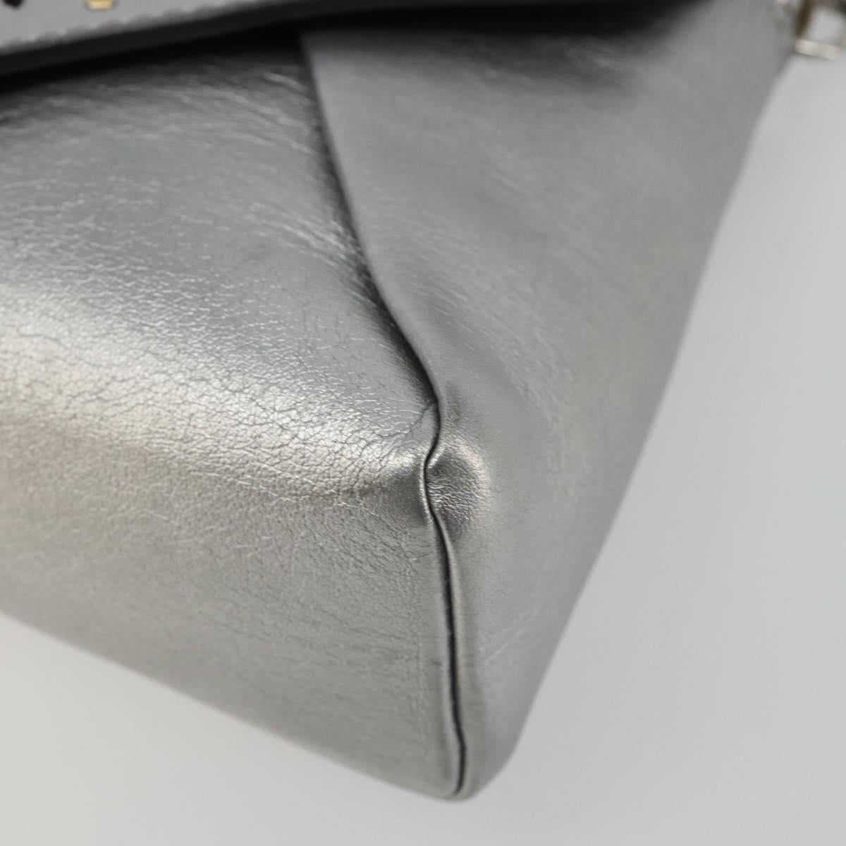 LOUIS VUITTON LV Love Note Shoulder Bag Leather Silver M54872 LV Auth 186225M