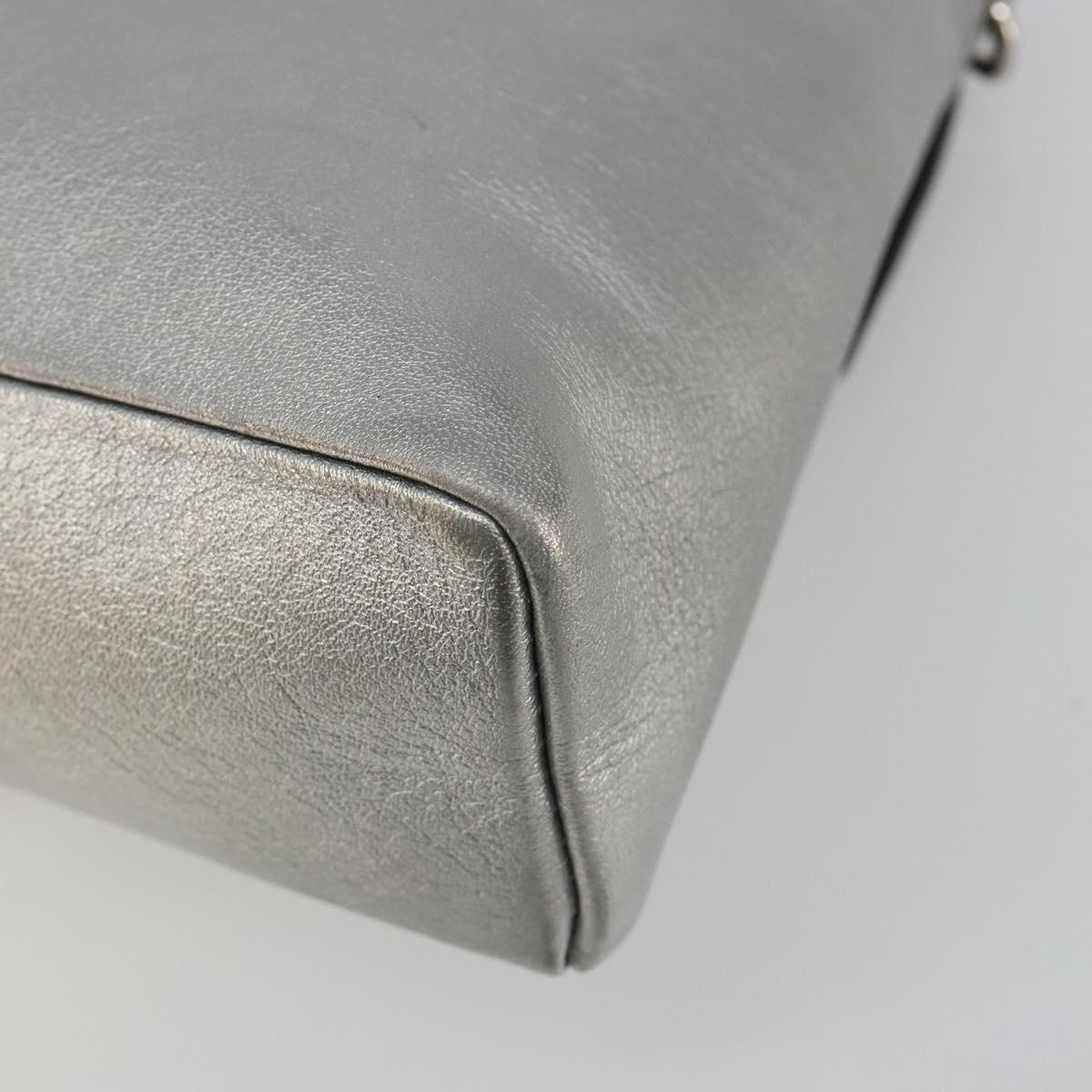 LOUIS VUITTON LV Love Note Shoulder Bag Leather Silver M54872 LV Auth 186225M