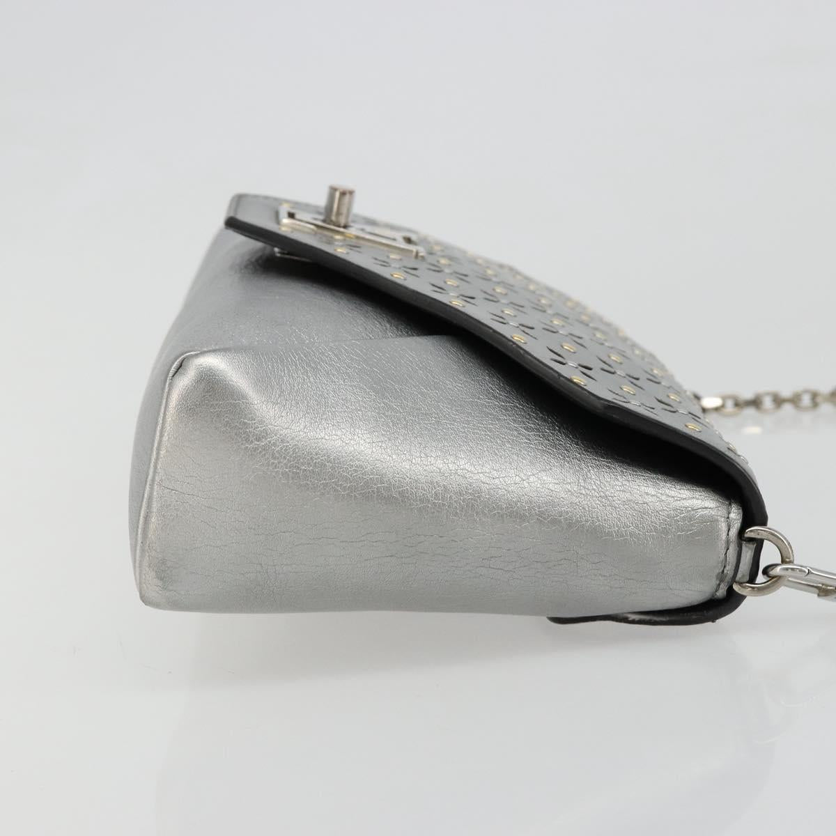 LOUIS VUITTON LV Love Note Shoulder Bag Leather Silver M54872 LV Auth 186225M