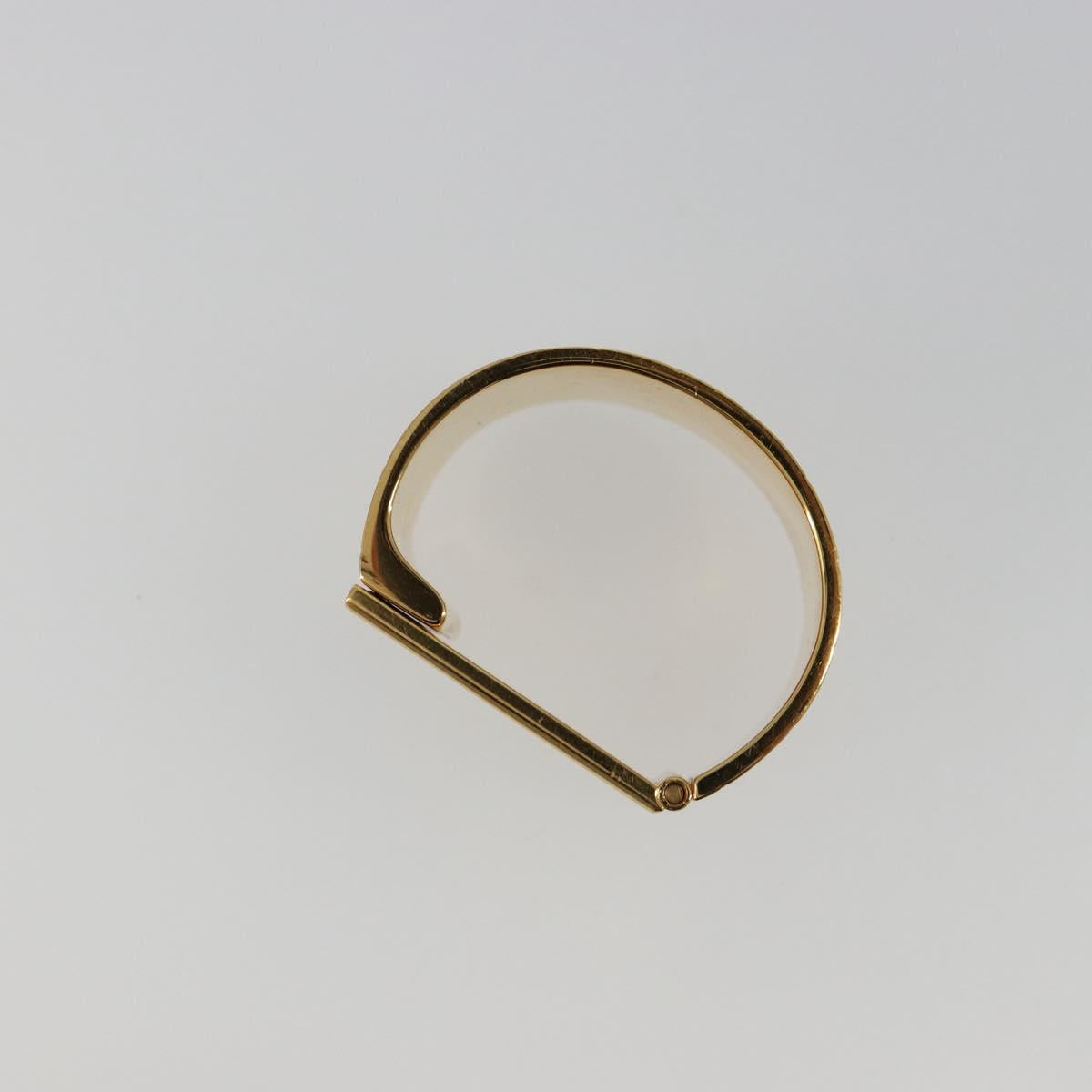 LOUIS VUITTON Monogram Nanogram Scarf Ring Brooch Gold Tone M00226 Auth 186230A