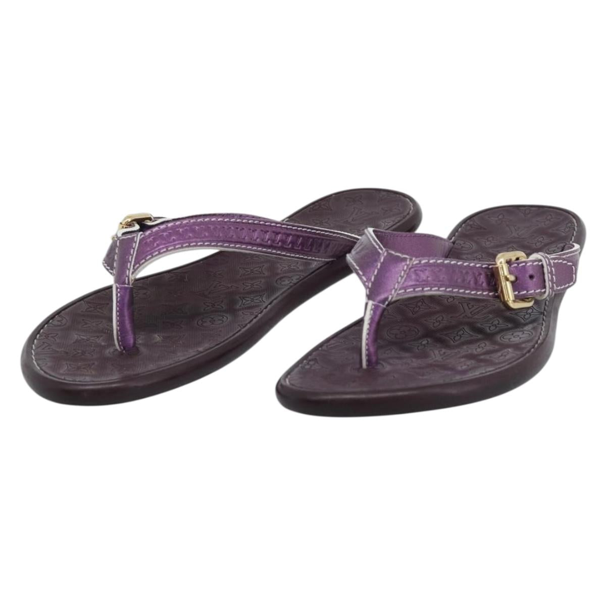 LOUIS VUITTON Monogram Sandals Purple LV Auth 186233M