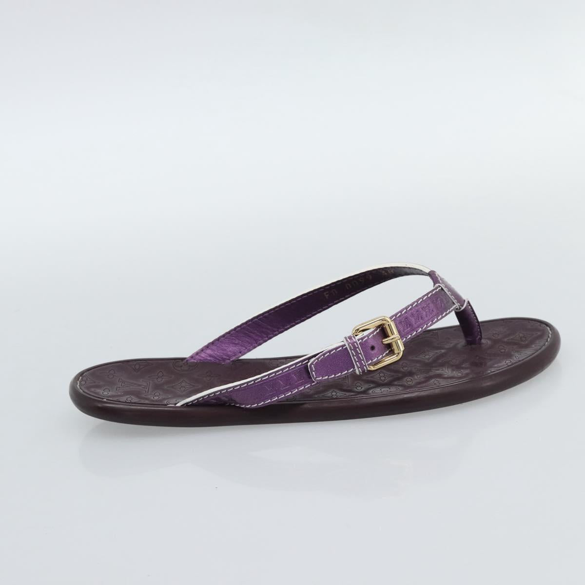 LOUIS VUITTON Monogram Sandals Purple LV Auth 186233M