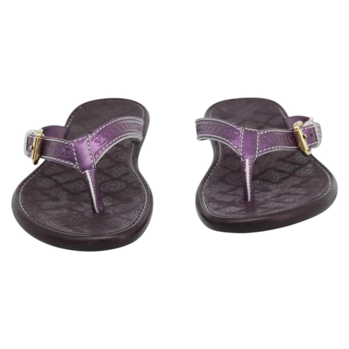 LOUIS VUITTON Monogram Sandals Purple LV Auth 186233M