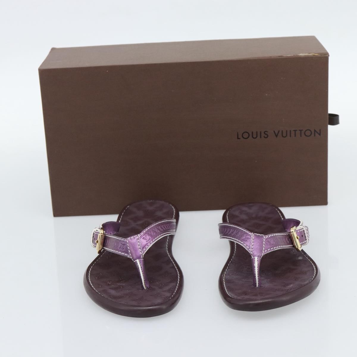 LOUIS VUITTON Monogram Sandals Purple LV Auth 186233M