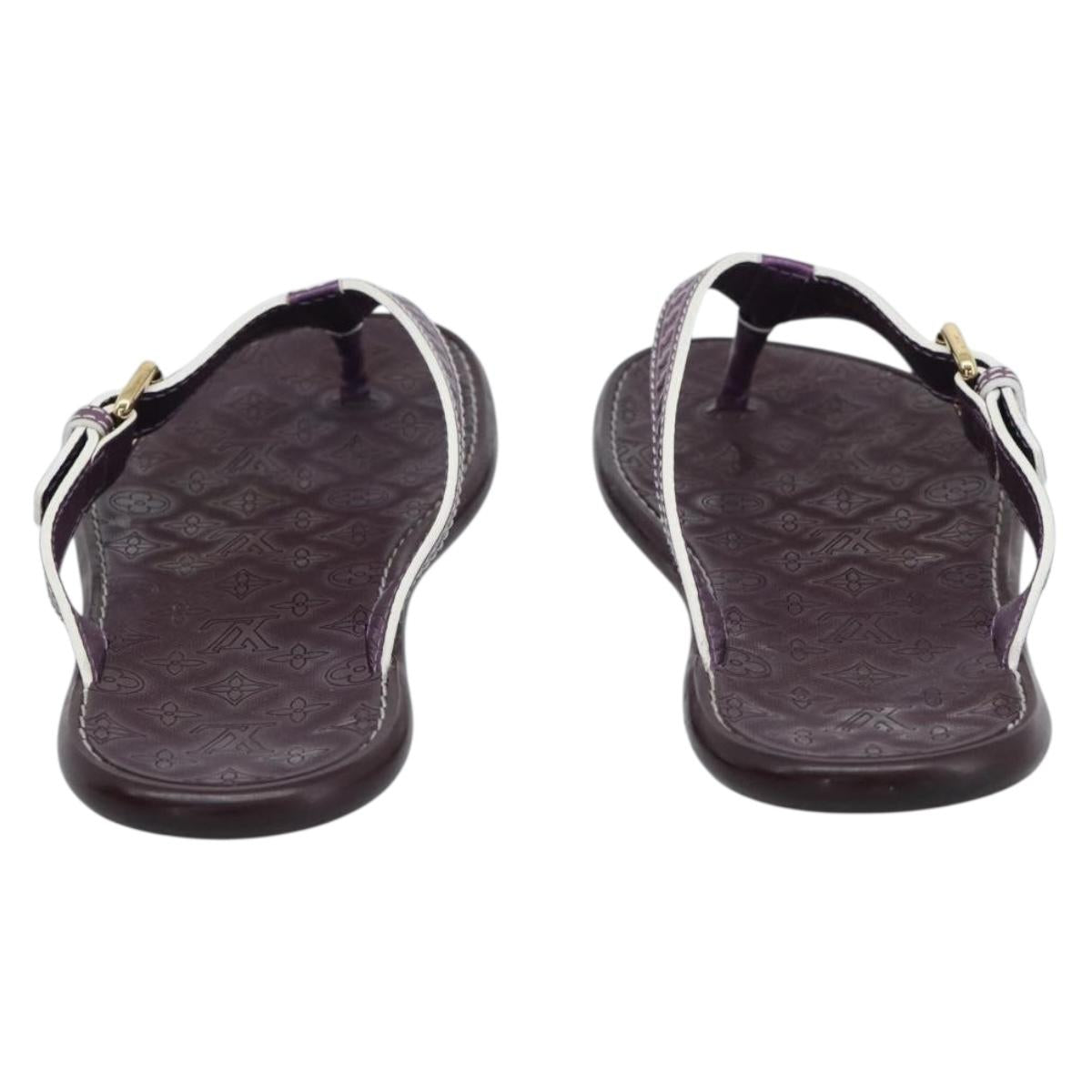 LOUIS VUITTON Monogram Sandals Purple LV Auth 186233M
