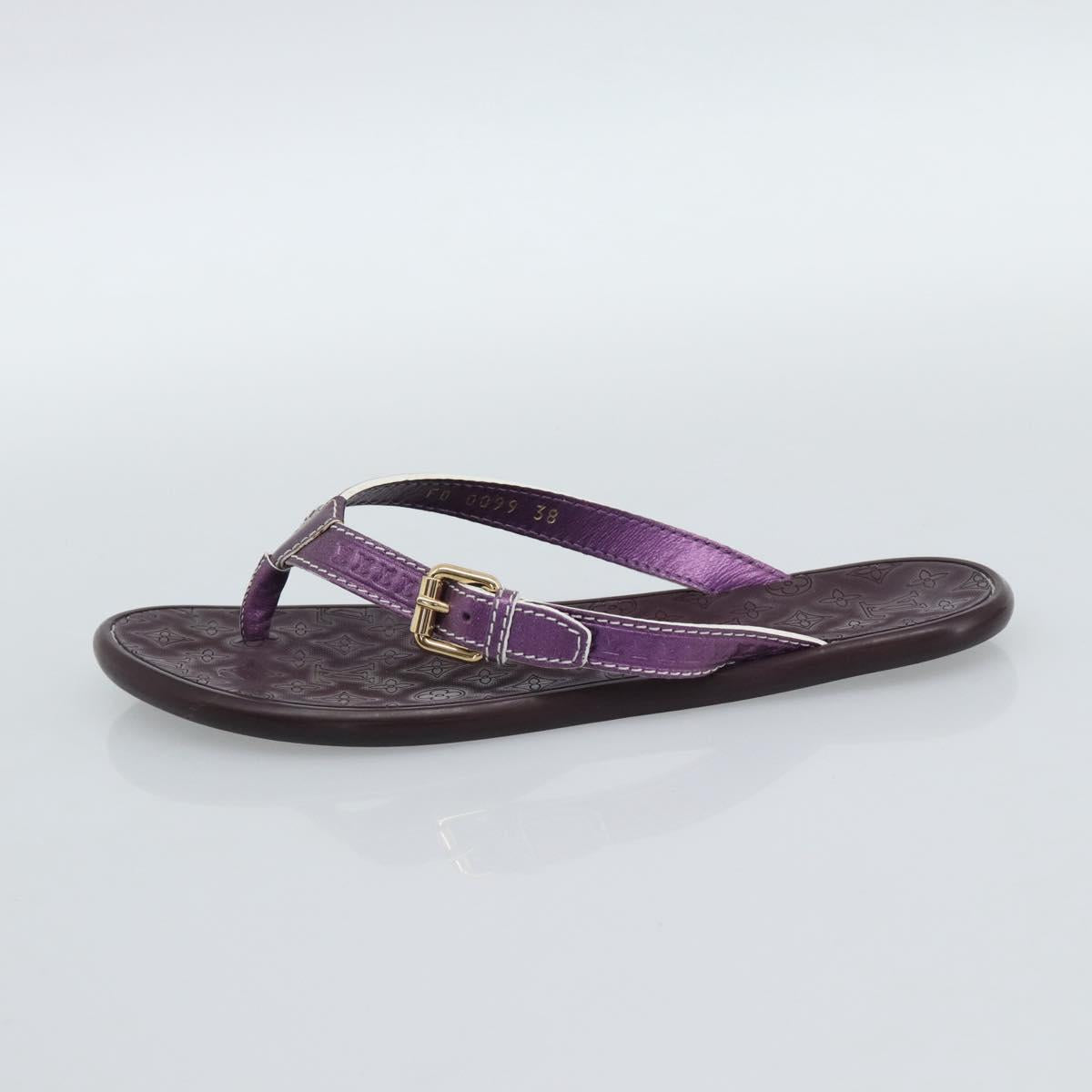 LOUIS VUITTON Monogram Sandals Purple LV Auth 186233M