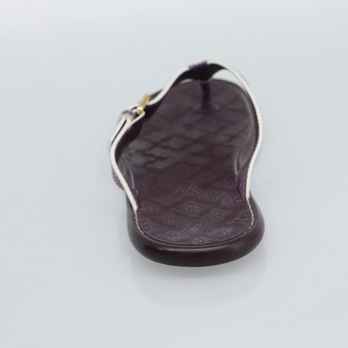 LOUIS VUITTON Monogram Sandals Purple LV Auth 186233M