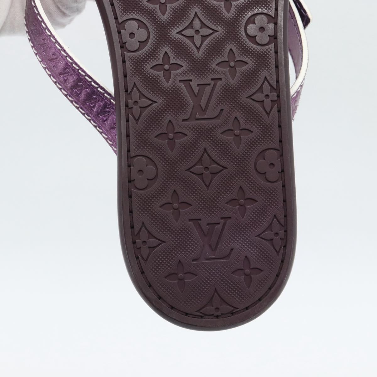LOUIS VUITTON Monogram Sandals Purple LV Auth 186233M