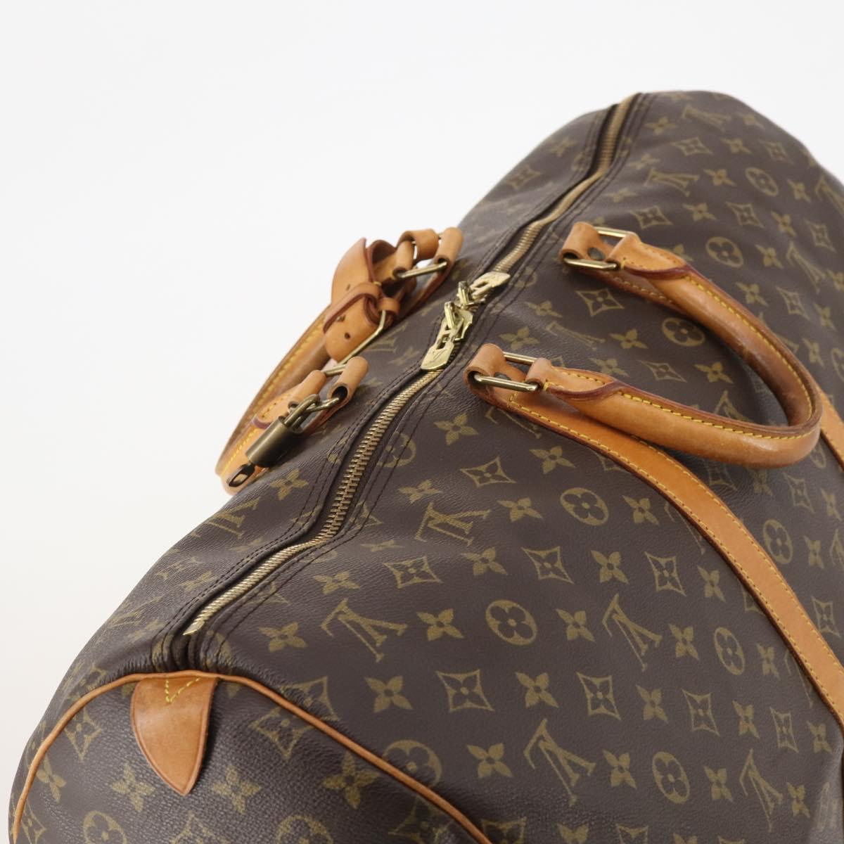 LOUIS VUITTON Monogram Keepall 55 Boston Bag M41424 LV Auth 186234A