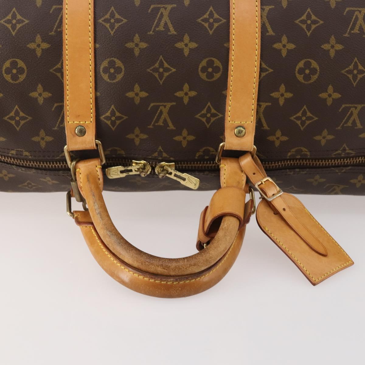 LOUIS VUITTON Monogram Keepall 55 Boston Bag M41424 LV Auth 186234A