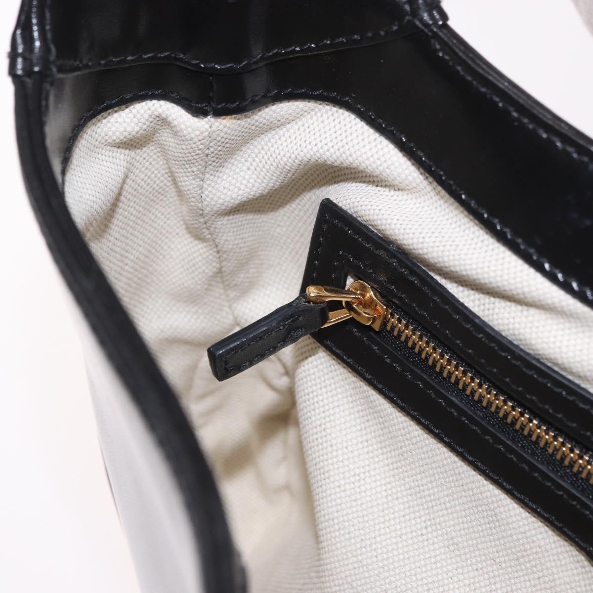 GUCCI New Jackie 1961 Bag Leather 2way White Gold black 636706 Auth 186238V