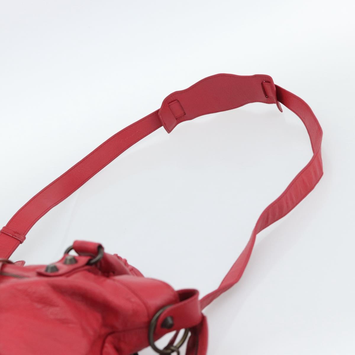 BALENCIAGA The Town Hand Bag Leather 2way Red 240579 Auth 186253M