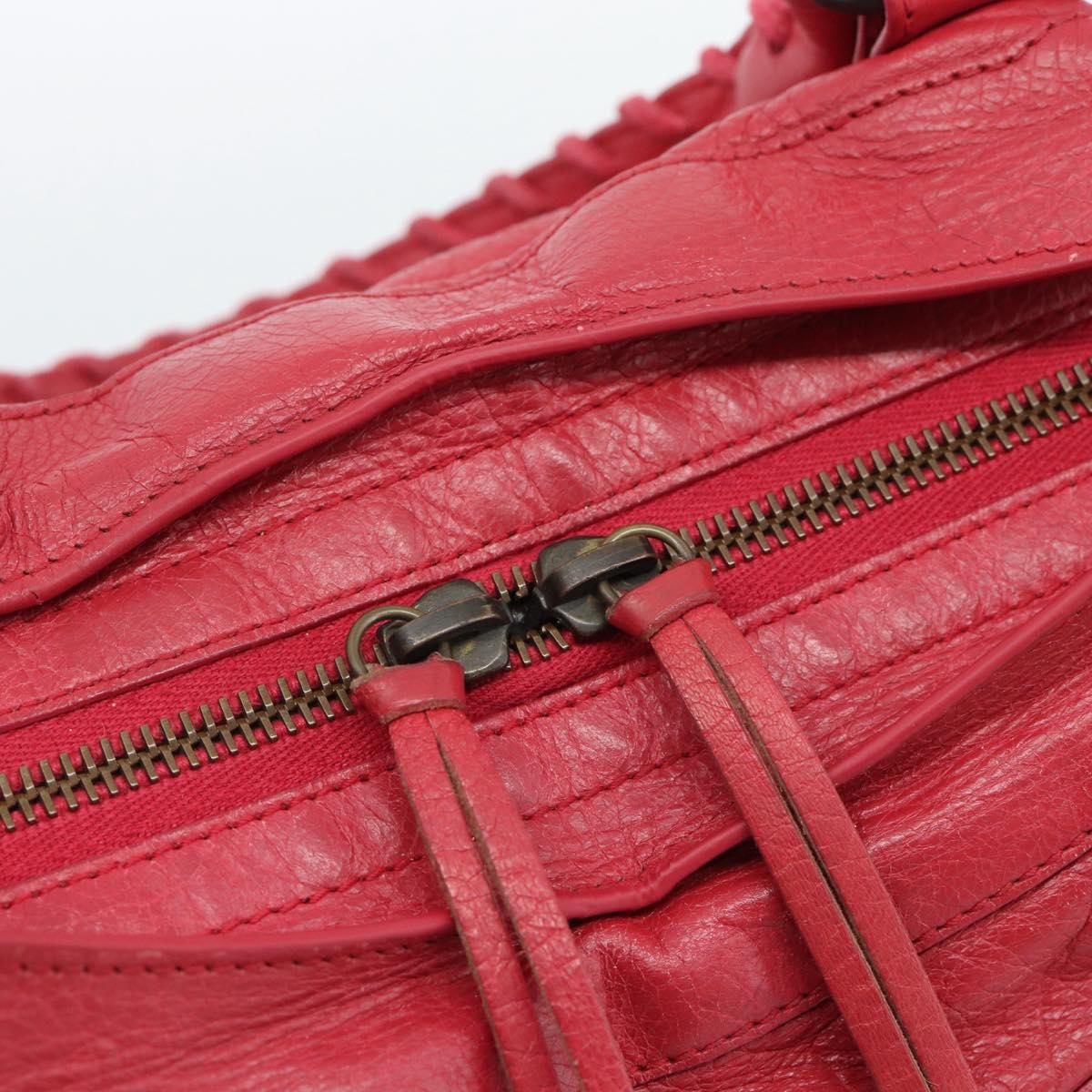 BALENCIAGA The Town Hand Bag Leather 2way Red 240579 Auth 186253M