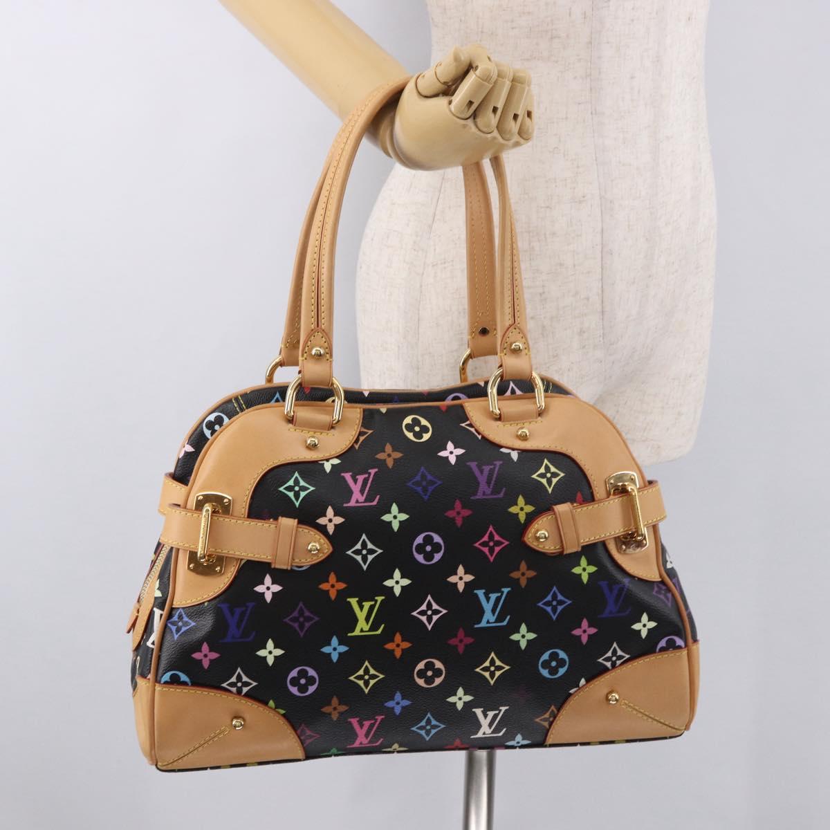 LOUIS VUITTON Monogram Multicolor Claudia Hand Bag Black M40194 Auth 186255SAV