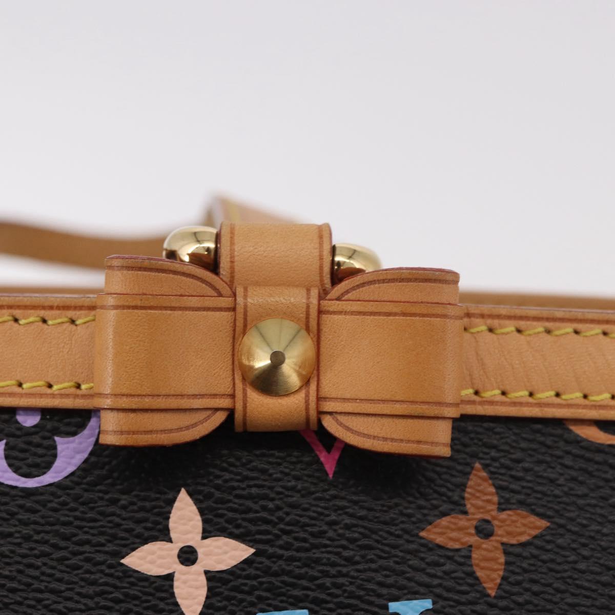 LOUIS VUITTON Multicolor Shirley MM Tote Bag Black M93213 LV Auth 186256SAV
