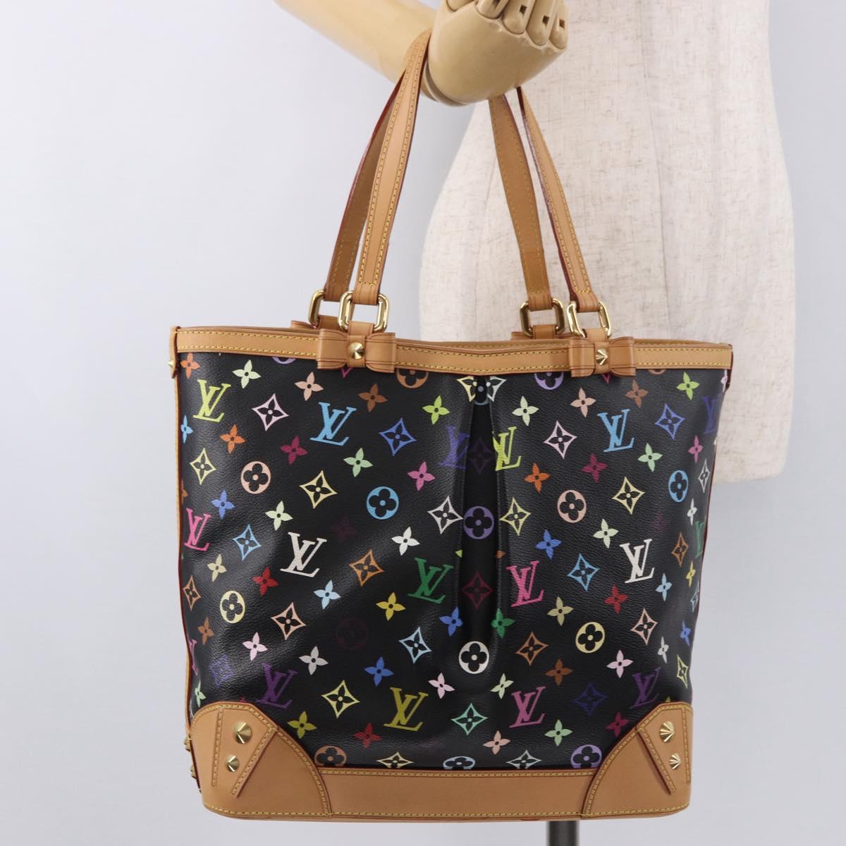 LOUIS VUITTON Multicolor Shirley MM Tote Bag Black M93213 LV Auth 186256SAV