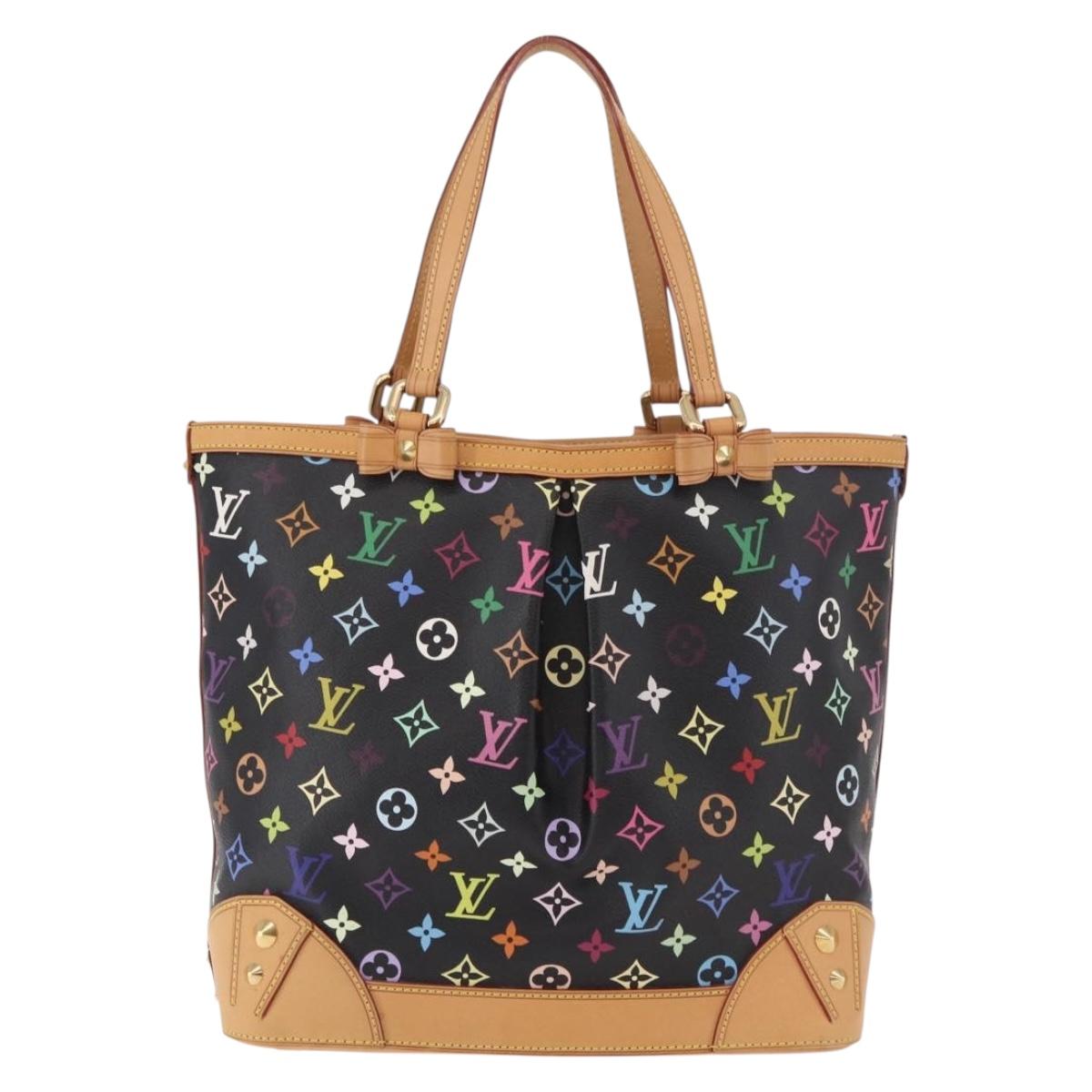 LOUIS VUITTON Multicolor Shirley MM Tote Bag Black M93213 LV Auth 186256SAV