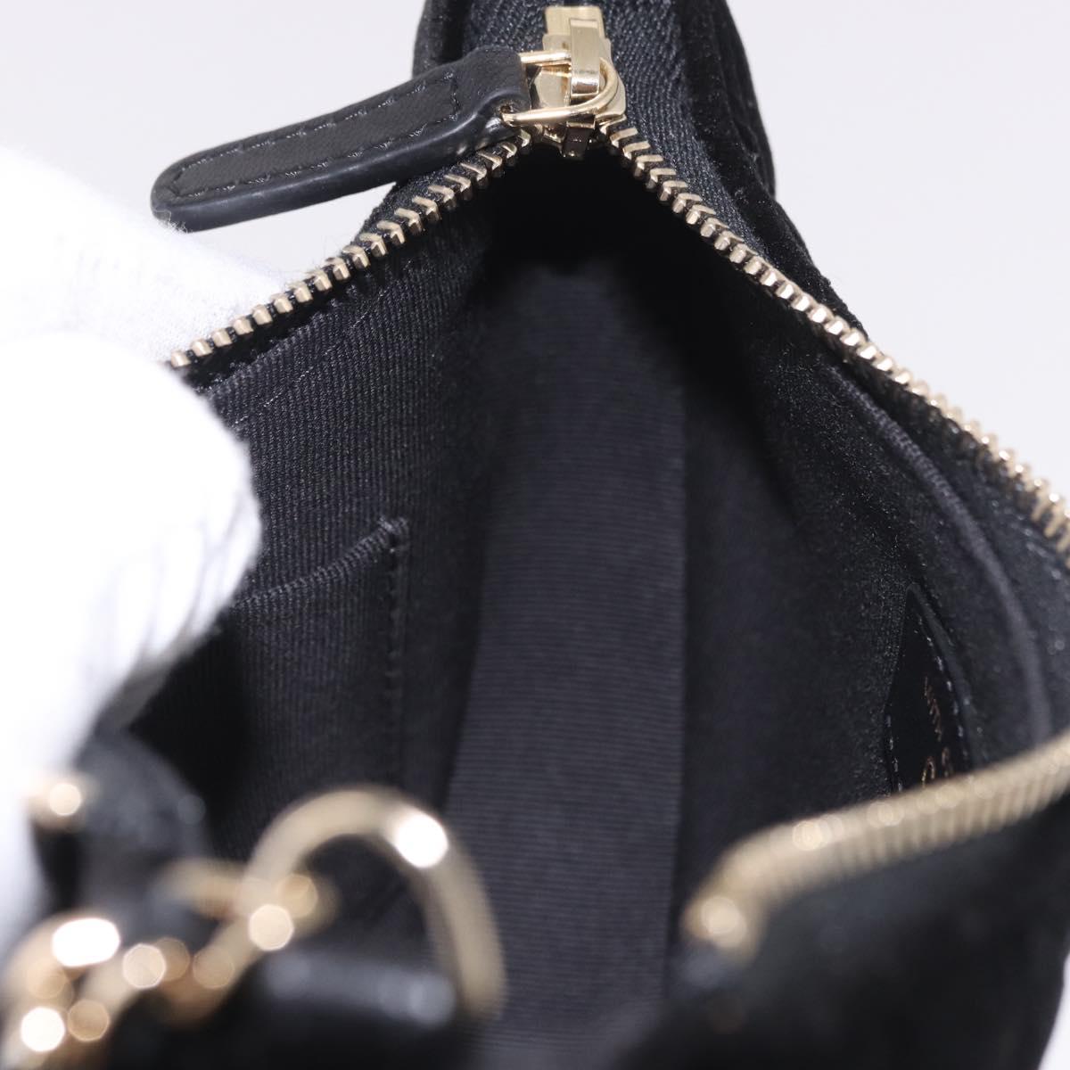 CHANEL Matelasse Chain Shoulder Bag Velor Black Gold CC Auth 186258SM