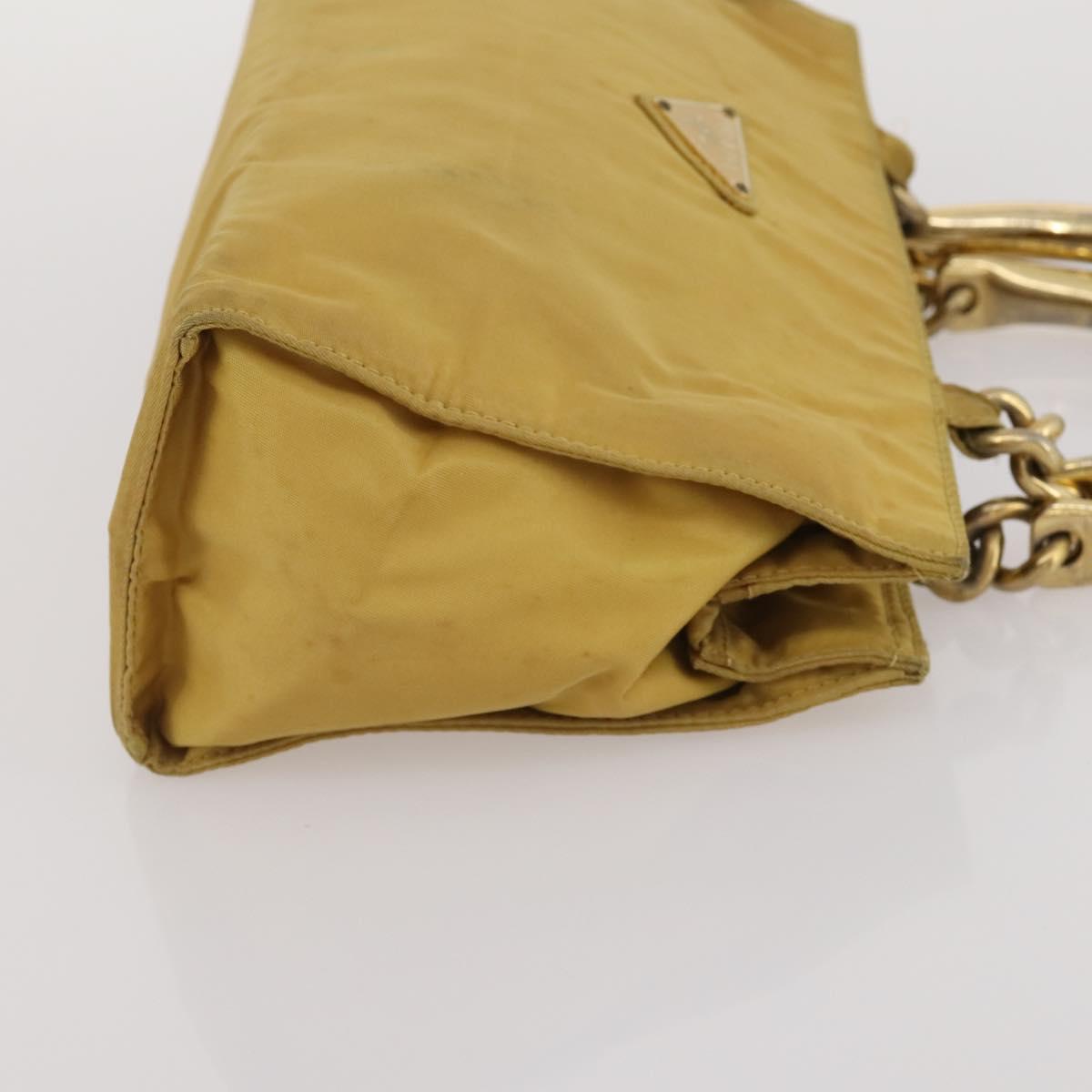 PRADA Hand Bag Nylon 2 Set Black Yellow Auth 186260