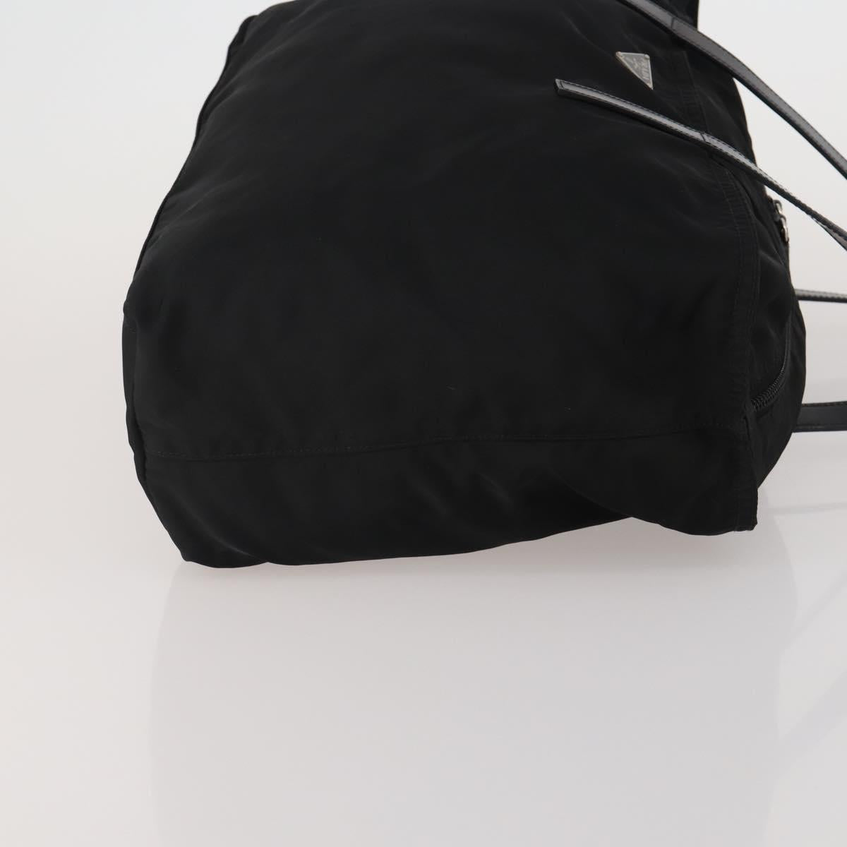 PRADA Hand Bag Nylon 2 Set Black Yellow Auth 186260