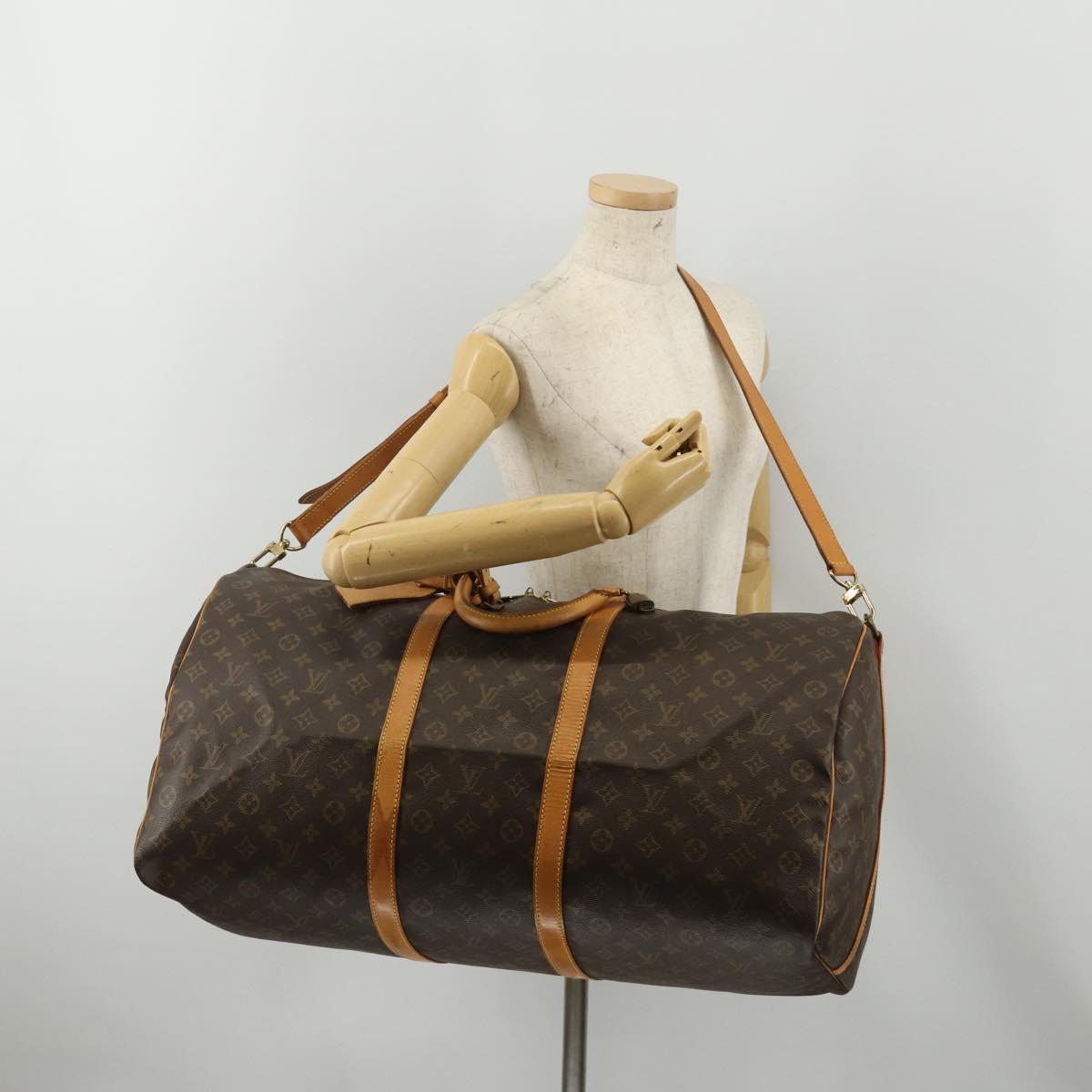 LOUIS VUITTON Monogram Keepall Bandouliere 60 Boston Bag M41412 LV Auth 186276A