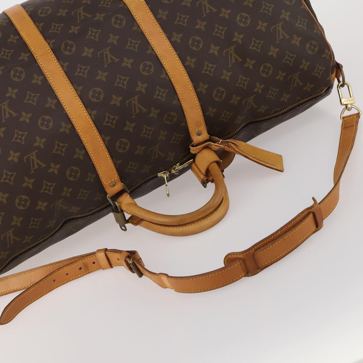 LOUIS VUITTON Monogram Keepall Bandouliere 60 Boston Bag M41412 LV Auth 186276A
