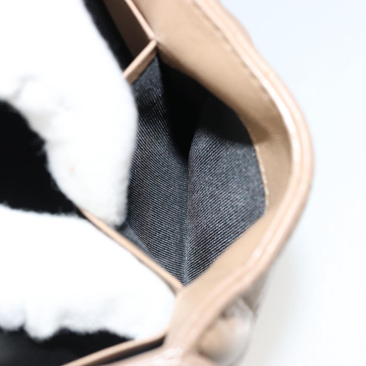 SAINT LAURENT Cassandra Wallet Leather Beige Gold Auth 186279A